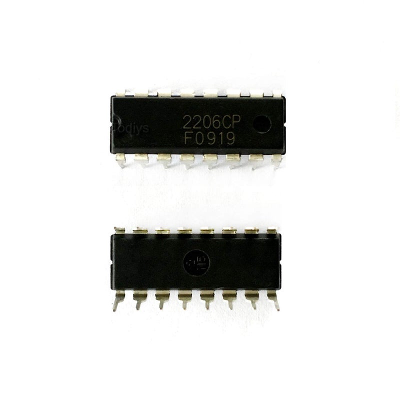 Todiys New 5Pcs for 2206CP XR2206CP XR-2206CP 2206P XR2206P XR-2206P DIP-16 Monolithic Function Generator IC Chip XR2206CP-F